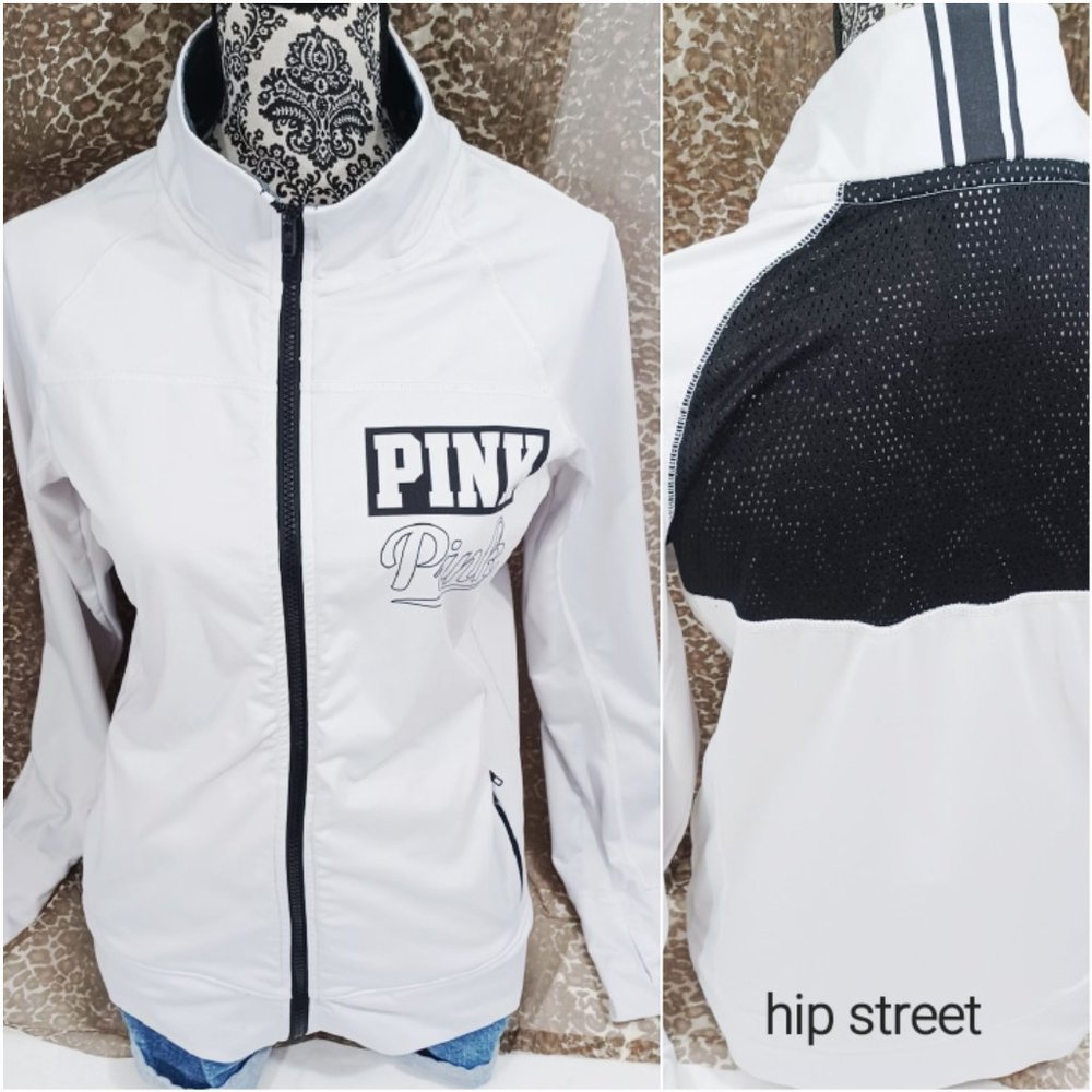 PINK Victoria's Secret White Bomber Jacket